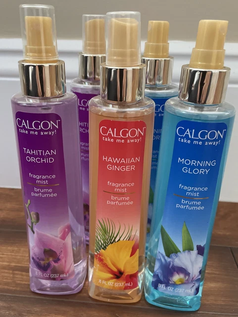 NEW 5 Calgon Take Me Away! Fragrance Body Mist Morning Glory Orchid And Ginger