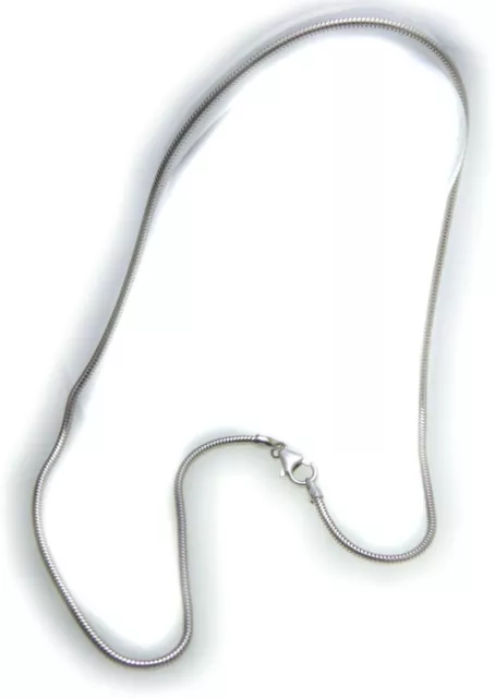 Collier Serpent En Argent Véritable 925 1,6 MM 40-45 CM Argent Sterling Collier