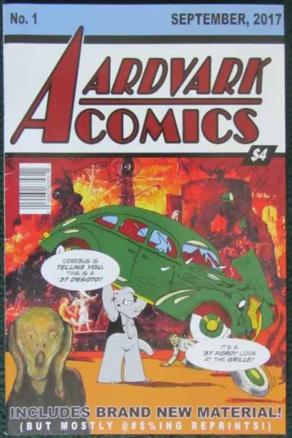 Aardvark Comics #1~Cerebus In Hell~Action Comics #1 Cover Parody~Vf~2017~B&B