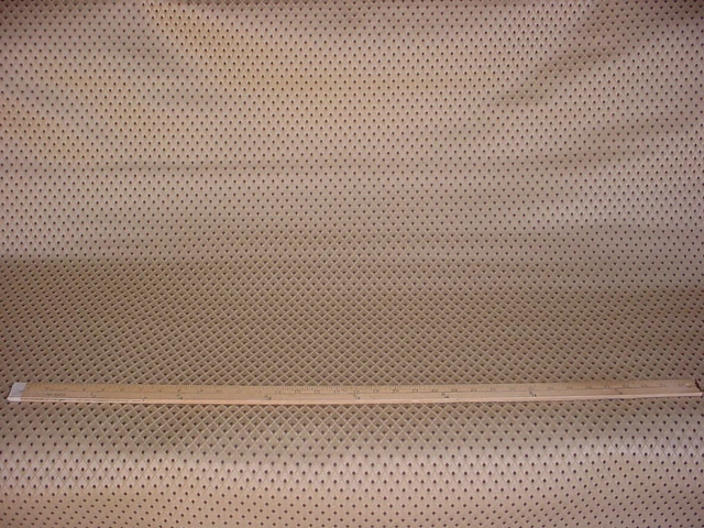 4-1/8Y Robert Allen Gold / Espresso Diamond Lattice Drapery Upholstery Fabric 2