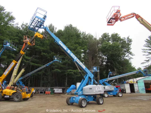 2010 Genie S-60X 64' 4WD Diesel Telescopic Boom Lift Man Aerial Platform