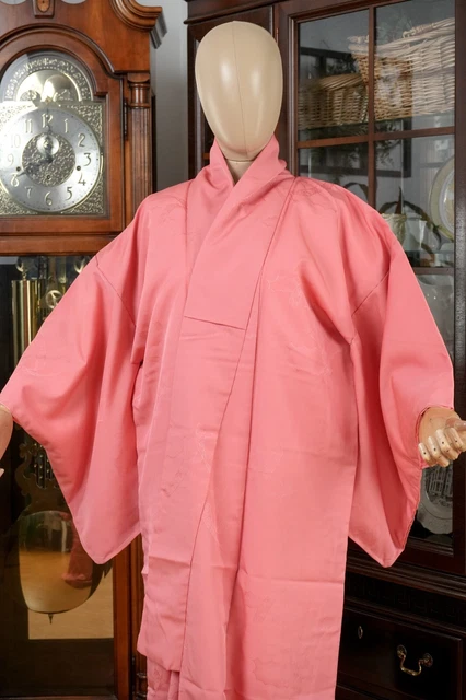Dear Vanilla Japanese Silk Kimono Women's Robe Gown Authentic Japan Vintage Mint 2
