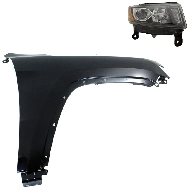 Headlight Driving Head light Headlamp Kit Passenger Right Side Hand for Jeep
