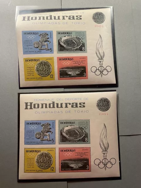 Honduras Olympiade 1964 Block 6 A und 6 B alle postfrisch