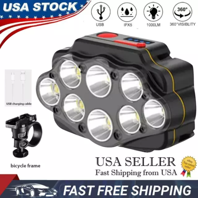 Luces LED FAROS Recargables Para Bicicleta Faro Frontal Luz LED Impermeable 2023