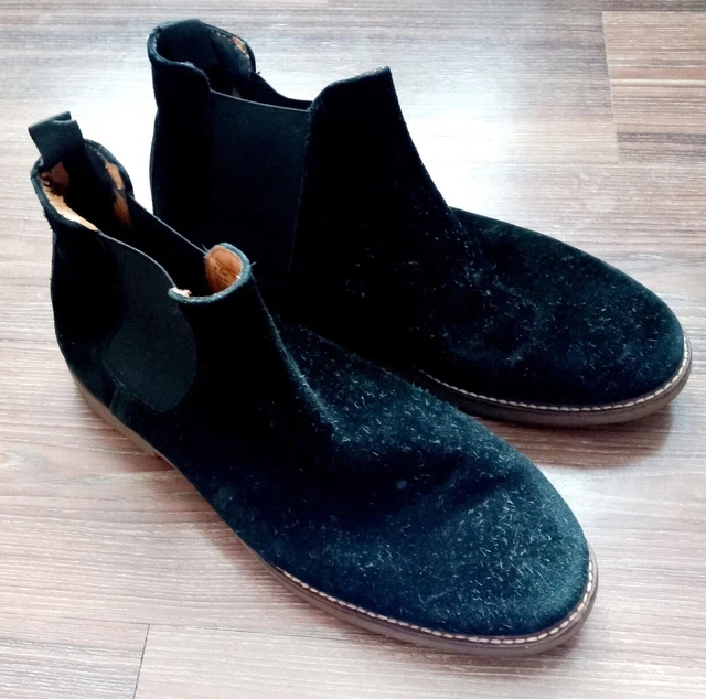 Men's STEVE MADDEN Highline Black Suede Boots Slip On size 9.5M