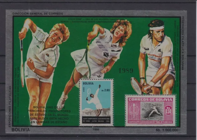 Bolivien Block 159 postfr./mnh Tennis ZINN -08607