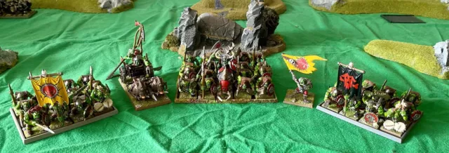 Warhammer AOS Greenskinz Orruk Fantasy Orc OOP Very Well Painted Plastic Army