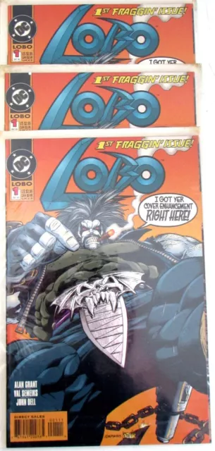 Lobo Lot of 3 #1 x3 DC Comics (1993) NM 2nd Series 1st Print Comic Books