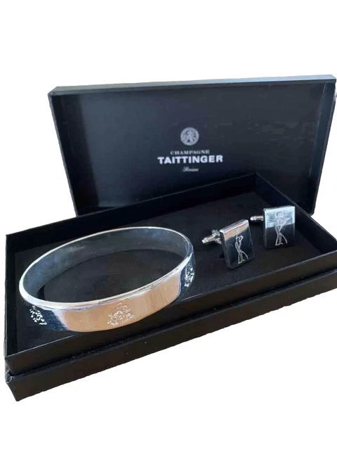 Boutons De Manchette 'Tattinger' Bleus - Pour Chemise Habillée, Neufs Sans Emballage