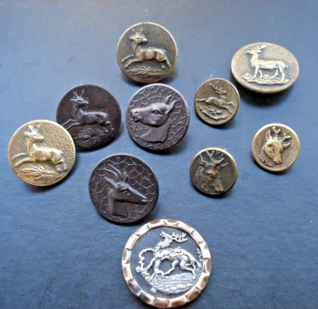 ANCIEN BOUTON CORNE Venerie Équipage Chasse Loup Renard . 17 Mm . EUR 4,99 - FR