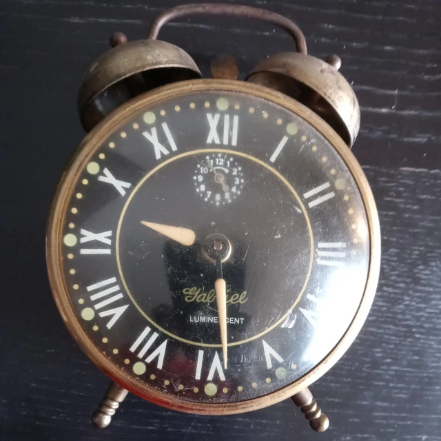 VINTAGE LUX GABRIEL Luminescent Alarm Clock (Parts or Repairs) Antique