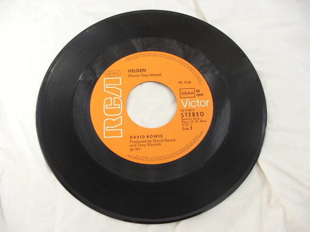 DAVID BOWIE HEROES Sung In German Helden 1977 Original 7" Single ...