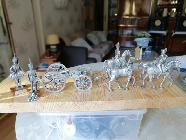 LES ETAINS DU PRINCE NAPOLEON L'EMPIRE ATTELAGE 2 ème RANG CANON DE GRIBEAUVAL | eBay