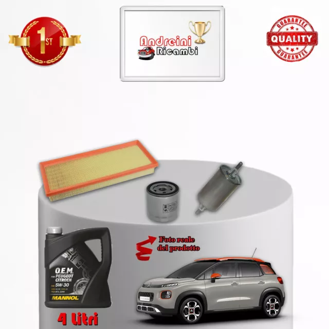 Kit Tagliando Filtri + Olio Citroen C3 Aircross 1.2 Puretech 81Kw 110Cv 2017