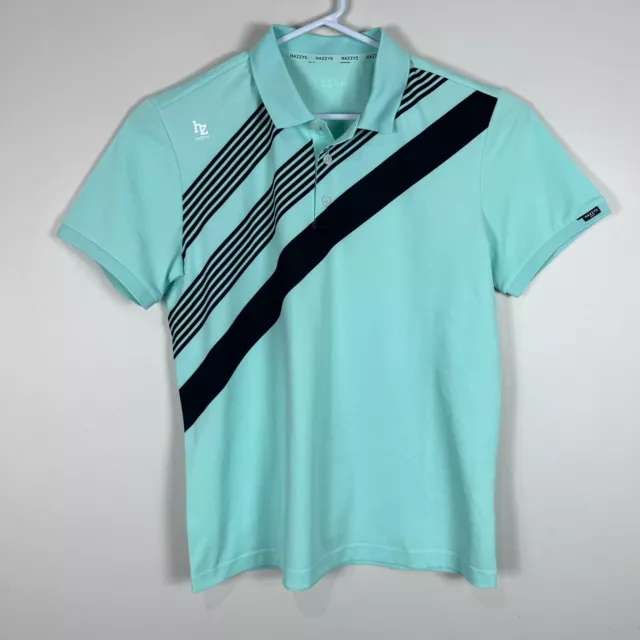 Hazzys Golf Blue Lightweight Casual Collared Polo Shirt Men's 105 Medium/Large