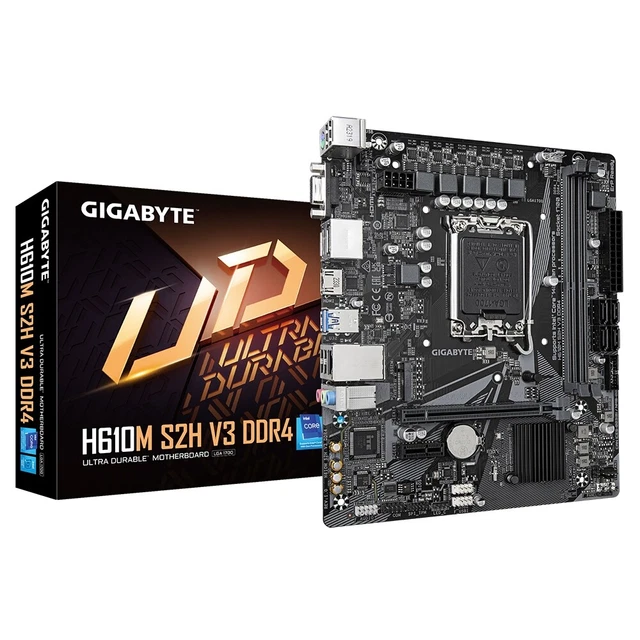GIGABYTE H610M S2H V3 DDR4 Motherboard Supports Intel Core 14th CPUs