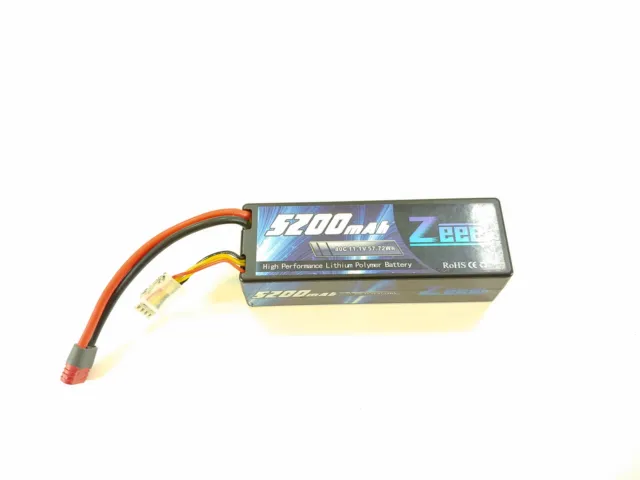 Zeee Power 11.1V 80C 5200mAh 3S Lipo Battery w/ Deans Plug Used Good
