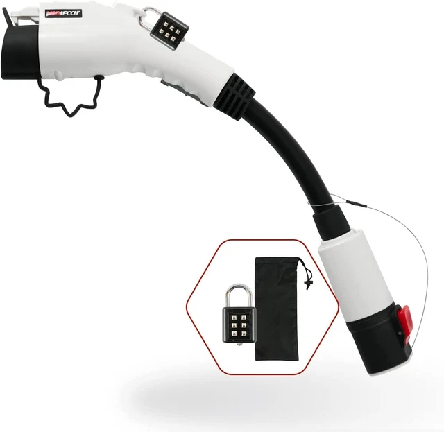 WOLFCAR Tesla to J1772 Charging Adapter with Safety Lock, Max 48A & 250V