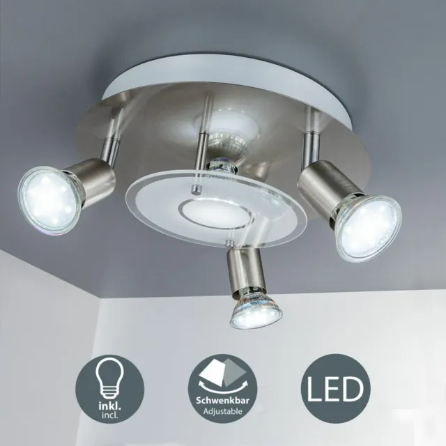 Plafonnier LED luminaire plafond modern 4 spots GU10 3W éclairage intérieur 230V