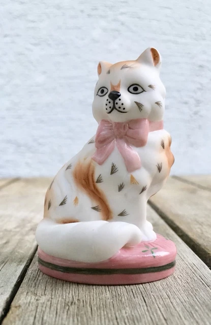 Petit chat Franklin Mint avec papillons | Boutique Chats d'Oeuvre