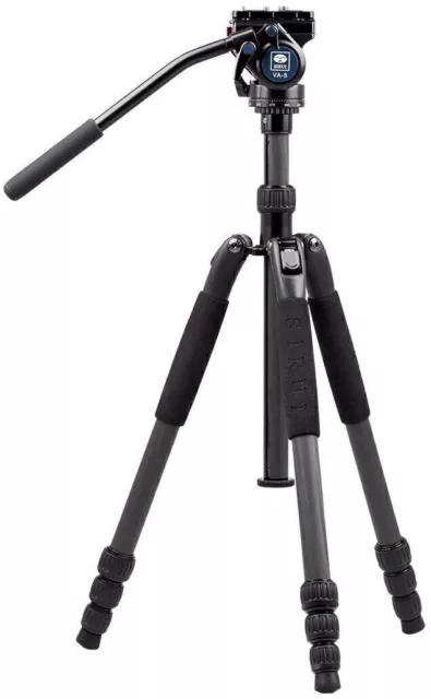 SIRUI T-024SK Carbon Fiber Camera Tripod w VA-5 Fluid Video Tripod Head