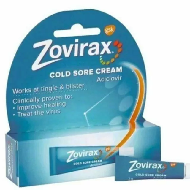 2x Zovirax Cold Sore Cream 2g