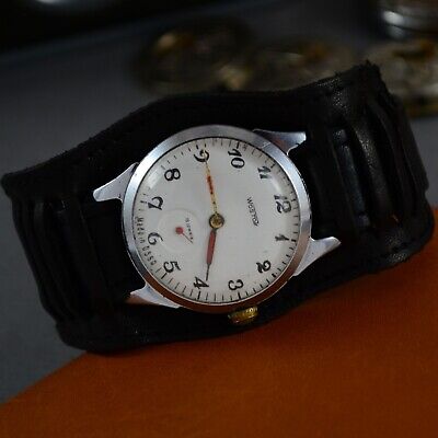 1950s Early VOSTOK PCHZ White Dial vintage Soviet Union USSR Mechanical Watch