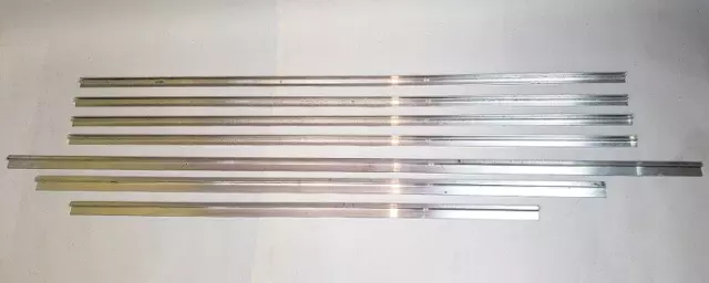 7x Profil Brosse Strip Aluminium Métal Alu Profilé en Rail