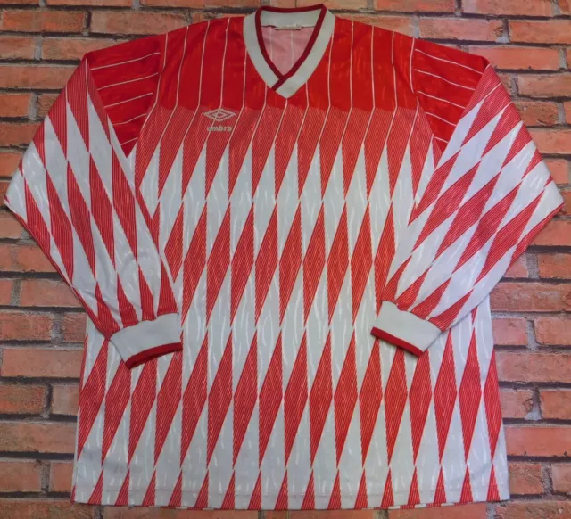 Umbro Shirt Football Nolel Streetwear Vintage Made IN England (358) Size XL