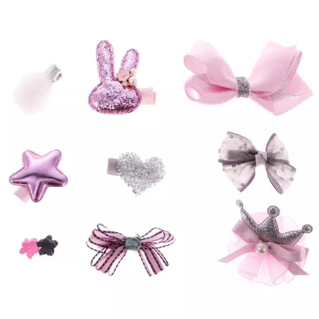 Infant Boutique Hair Bow Mixed Design Toddler Hair Clips Set