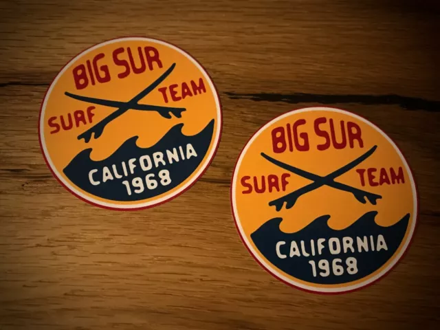 2x SURF Aufkleber Vintage Beach Surfer Board Summer Sonne Strand Woody USA #092