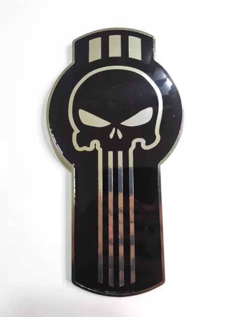 Fits Kenworth Emblem Badge Chrome Black Edition Skull emblema