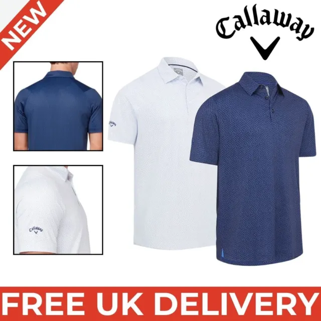 Callaway Mens Trademark Geo Print Golf Polo Shirt - FREE UK DELIVERY