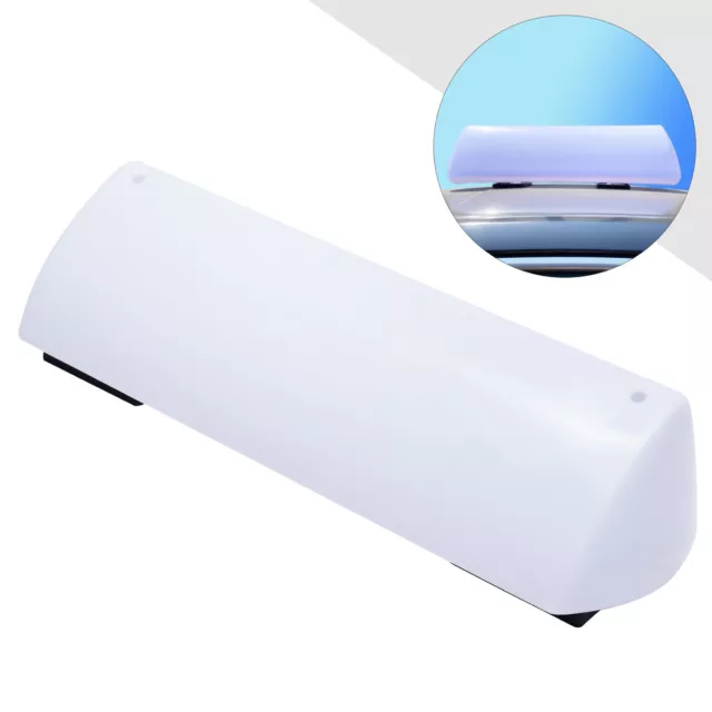 12V 55CM LED Blank Taxi Cab Sign Car Roof Top Topper Advertising Light White New
