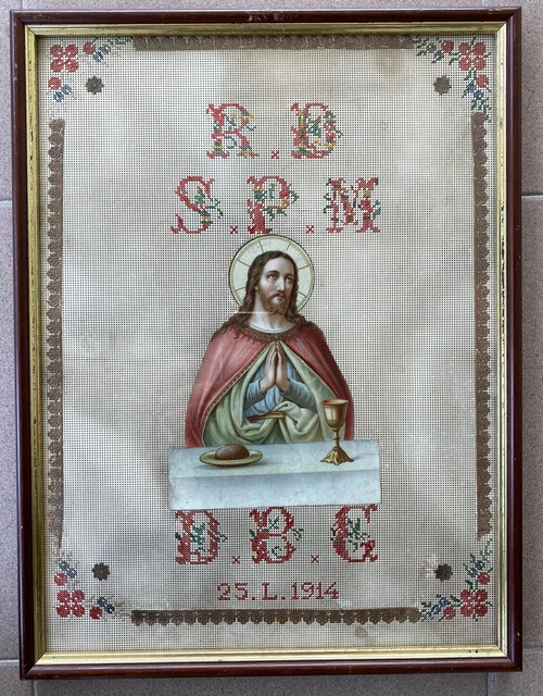 Quadro con Santino Gesù Eucarestia 1914