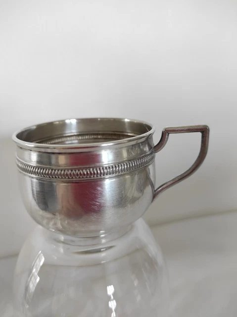 Tasse Filtre Argentée Vintage - Années 30 Avec Poinçon - Métal Argenté Occasion