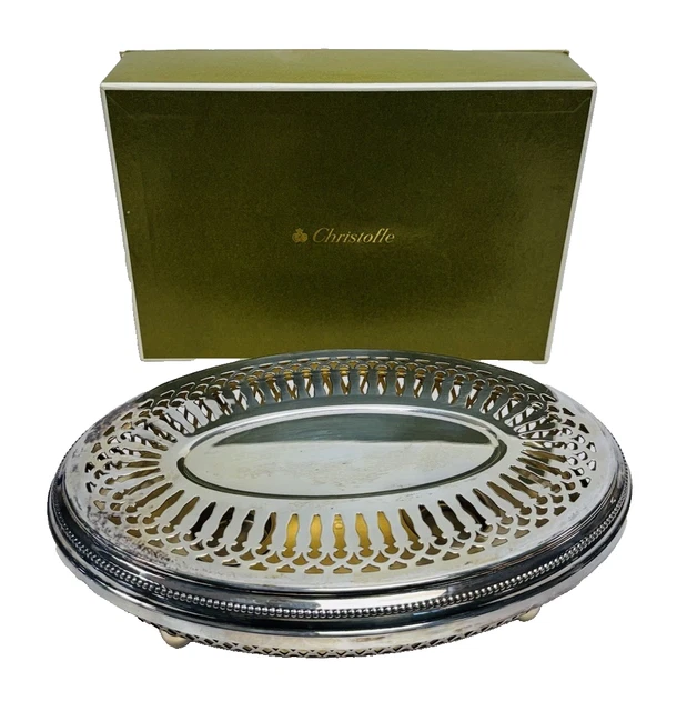 Grand Plat Rond Christofle - Métal Argenté 30cm - Fabriqué En France (1920-1949)