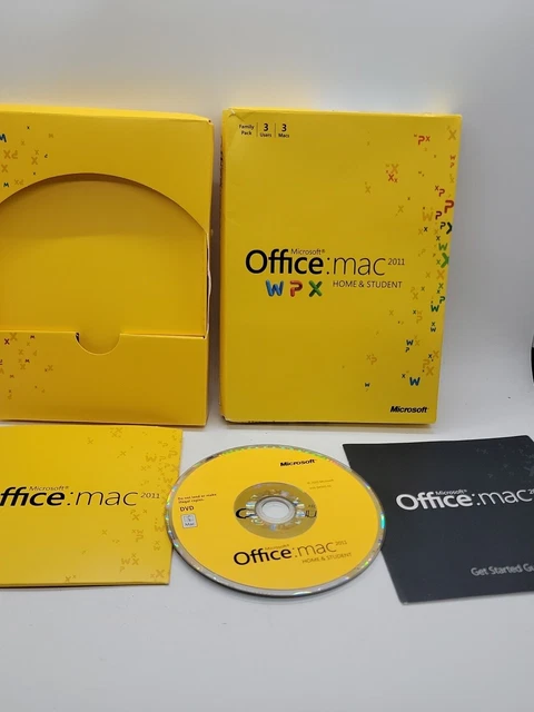 Microsoft Office MAC 2011 Home and Student Retail with Product Key