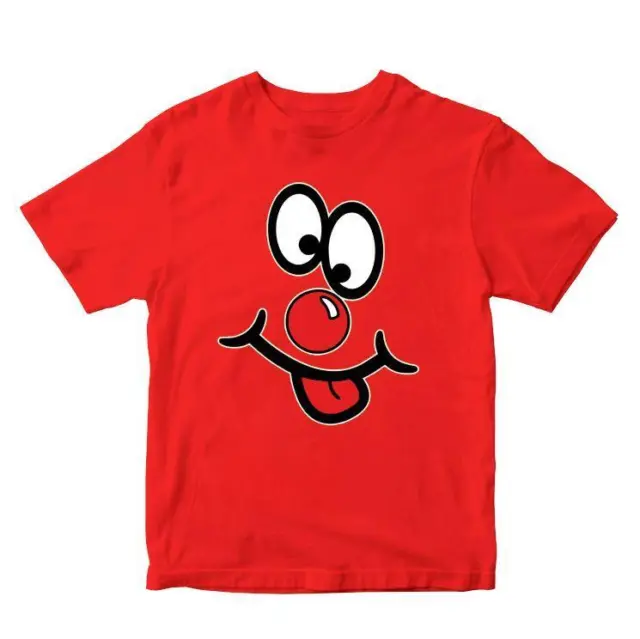 Kids Boys Girls Adults Comic Relief Smile Red Nose Day 2024 T-Shirt Cartoon Top