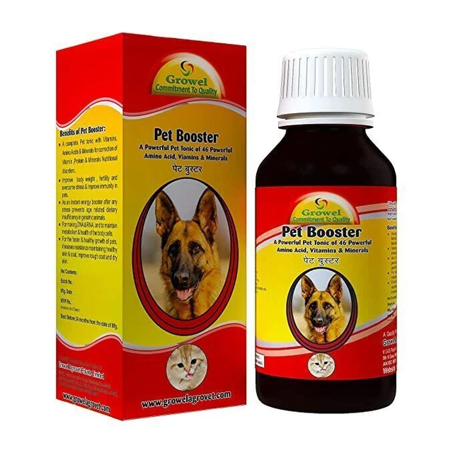 Growel Pet Booster - Suplemento para perros y gatos con 46 aminoácidos...