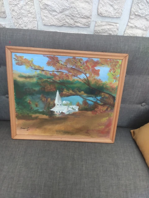 Ancien Panneau Publicitaire Lesieur En Carton Huilé - 54 Cm - Vintage Années 50/60