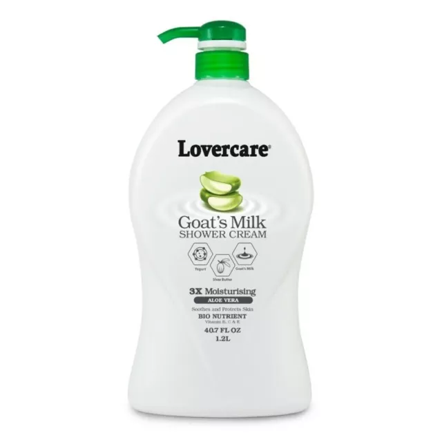 Lover's Care Goat's Milk Shower Cream 1.2 Litre Soothing Moisturising Skin 1.2L