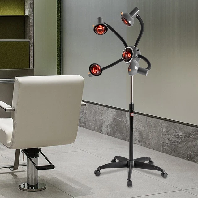 5 HEAD INFRARED Light Heat Therapy Red Lamp Salon Hair Perming Dyeing