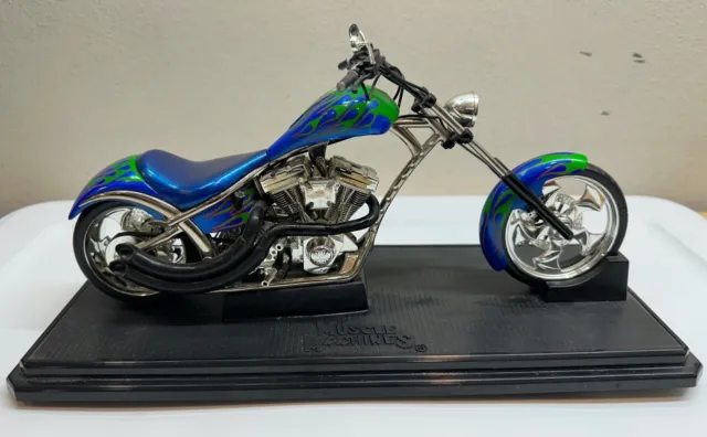 Muscle Machines West Coast Choppers 1:10 Sturgis Special Jesse James Blue/Green