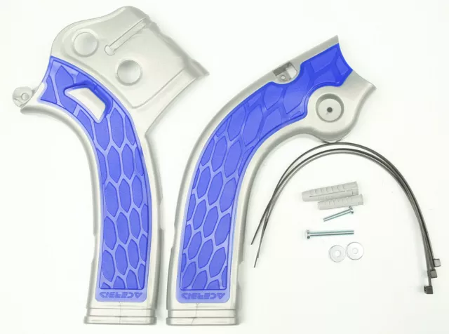 Acerbis [2464741404] X-Grip Frame Guard Silver/Blue
