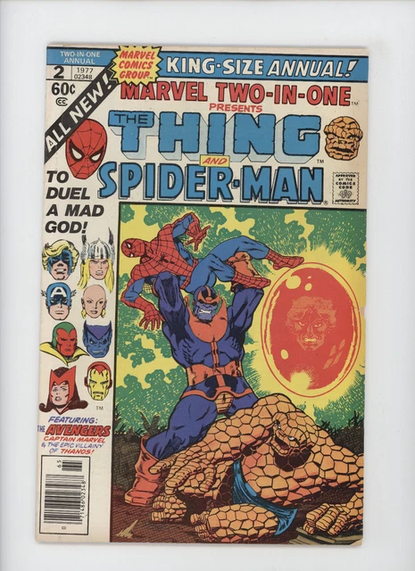 Marvel Two-In-One Annual 2 1977 VG FN Thing Spider-Man Thanos