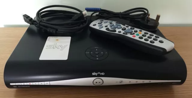 Sky Plus/+ HD Box 500GB Built in WIFI wi-fi DRX890W Remote & Power Cable