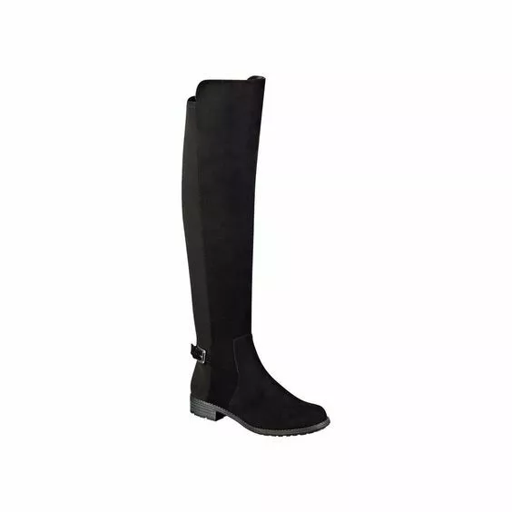 Liz Claiborne Womens Riding Boots Polly Black Microsuede size 6 NEW