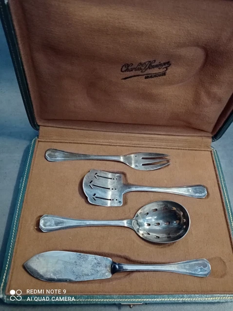 Service à Mignardises 3 Pcs - Art Nouveau Argent Minerve Ve